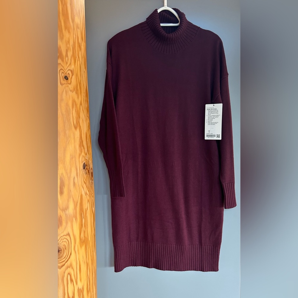 Lululemon Softer Still Dress in colour Garnet - Picture 5 of 10